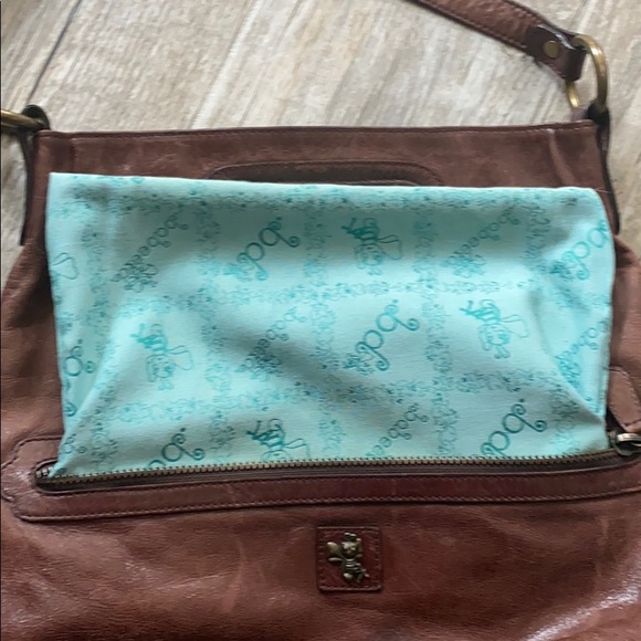 Babee D Distressed Soft Brown Leather Shoulder Bag - Picture 8 of 16